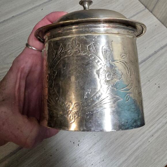 Vtg Handmade Engraved Silverplated Lided Trinket Box Iternational Silver Co - Picture 9 of 11